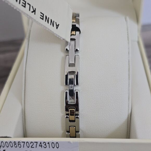 Anne Klein Two Tone Dial Watch Petite Hexagonal Alloy Metal Bracelet New in Box main image 6